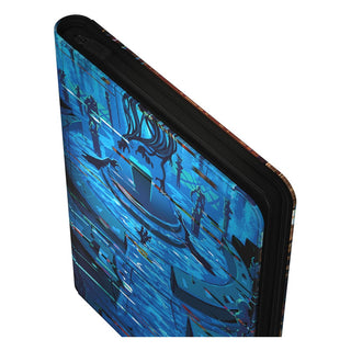 Ultimate Guard Zipfolio 360 Xenoskin mit gruseligem Duskmourn-Design, blau-schwarze Farbgebung, Magic: The Gathering.
