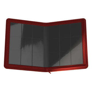 Offenes Ultimate Guard Zipfolio 360 Xenoskin Sammelkartenalbum mit leeren Kartenfächern.