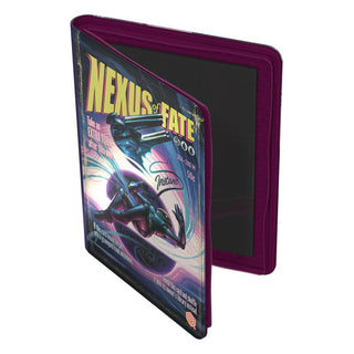 Ultimate Guard Zipfolio 360 Xenoskin mit Magic: The Gathering "Nexus of Fate"-Design, offen, lila Rand.