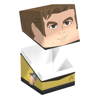 Squaroes Captain Kirk Deck-Box, Star Trek Design, geöffnet, für TCG-Aufbewahrung, Ultimate Guard.