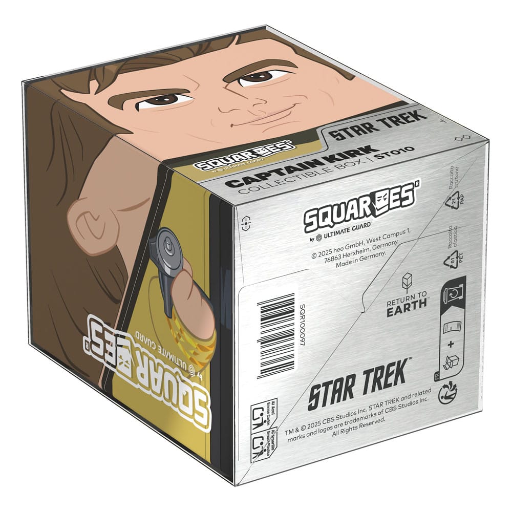 Squaroes Captain Kirk Box, Star Trek Design, für TCG-Decks und Sammlerstücke, von Ultimate Guard.
