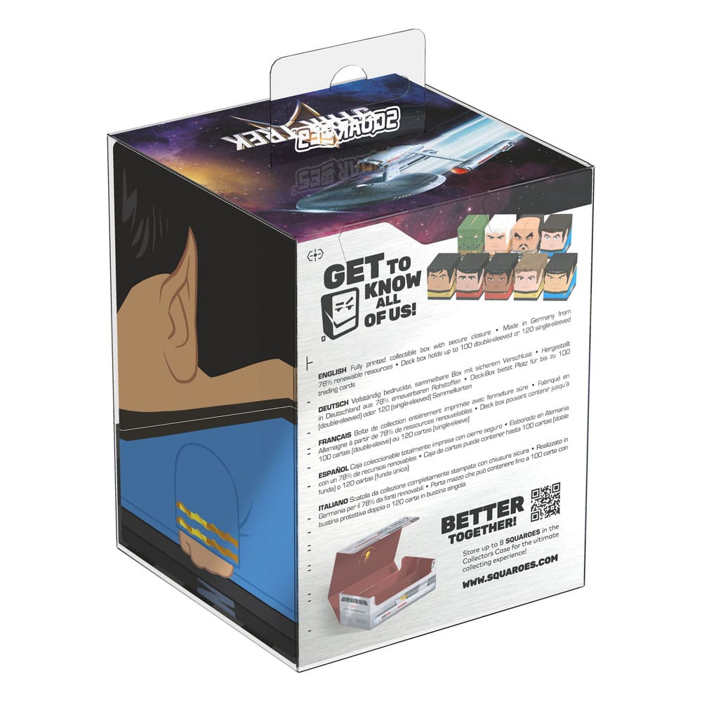 Squaroes Spock Deck-Box, Star Trek Design, für TCG-Decks und Sammlerstücke, von Ultimate Guard.