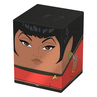 Squaroes Uhura Deck-Box, Star Trek-Design, quadratische Form, rot-schwarz, für TCG-Decks und Sammlerstücke.
