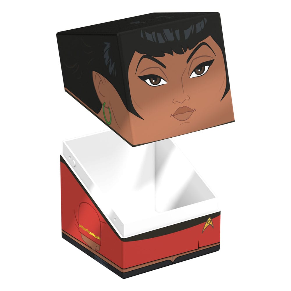 Squaroes Uhura Deck-Box, Star Trek-Design, geöffnet, für TCG-Decks und Sammlerstücke, Ultimate Guard.