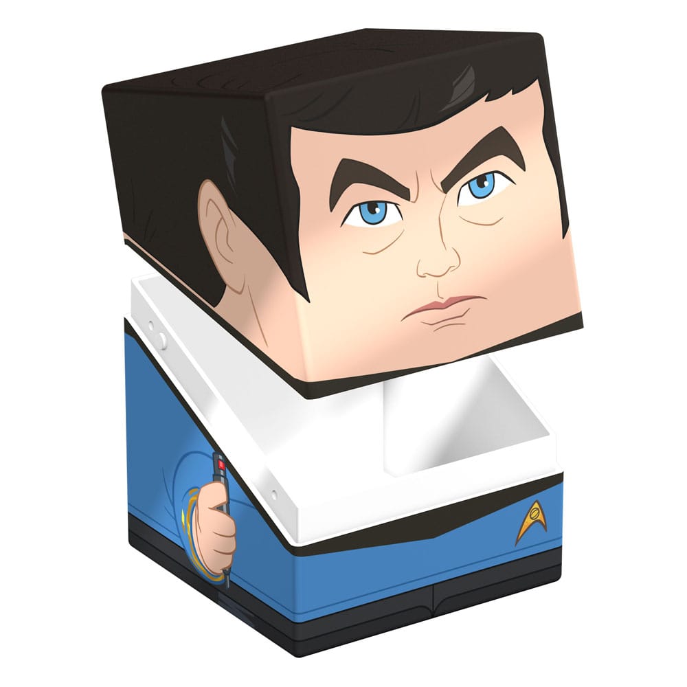 Squaroe Dr. McCoy Deck-Box, Star Trek Design, blau-weiß, für TCG-Decks und Sammlerstücke.