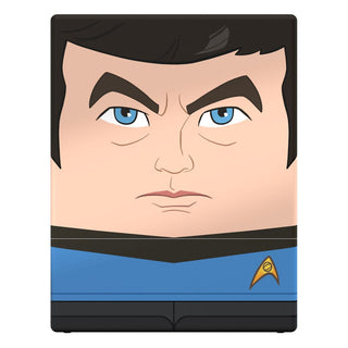 Squaroes Star Trek Dr. McCoy Deck-Box, blaue Uniform, stilisiertes Gesicht, Ultimate Guard.