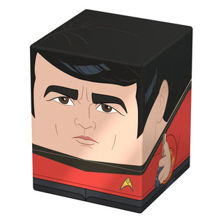 Squaroes Scotty Deck-Box, Star Trek Design, rot-schwarz, für TCG-Decks und Sammlerstücke, von Ultimate Guard.