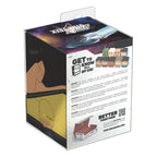 Squaroes Sulu Deck-Box, Star Trek Design, für TCG-Decks, von Ultimate Guard, Rückseite der Verpackung.