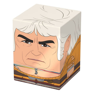 Deck-Box mit Khan-Motiv aus Star Trek: The Original Series, quadratische Form, ideal für TCG-Decks und Sammlerstücke.