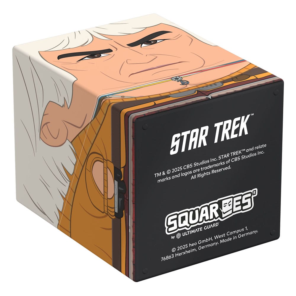 Star Trek Khan Squaroe Box von Ultimate Guard, Deck-Aufbewahrung mit Khan-Motiv, ideal für TCG-Zubehör.