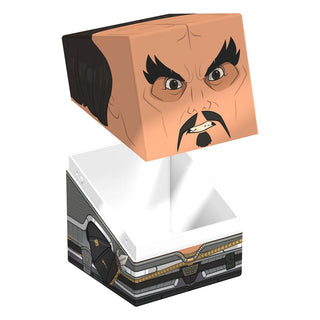 Klingon Squaroe Deck-Box von Ultimate Guard, Star Trek Design, geöffnet, zur Aufbewahrung von TCG-Decks.