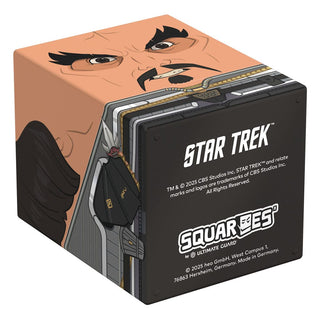 Star Trek Klingon Squaroe Box von Ultimate Guard, Aufbewahrung für TCG-Decks, mit Klingonen-Design.