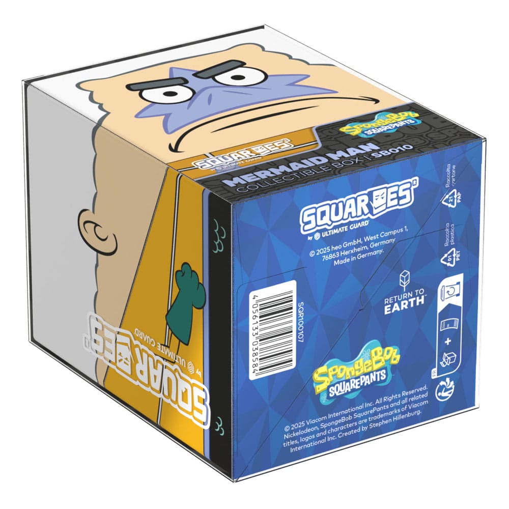 Squaroes Squaroe "SpongeBob Squarepants" SB010 Box mit Mermaid Man Design, für TCG-Decks und Sammlerstücke.