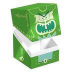 Grüne Squaroe-Box mit Flying Dutchman-Design aus SpongeBob SquarePants™, geöffnet, für TCG-Decks und Sammlerstücke.