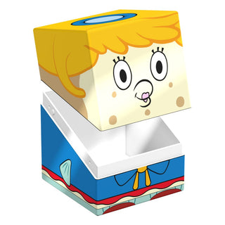 Squaroes SpongeBob Mrs. Puff Deck-Box, geöffnet, buntes Design, für TCG-Decks und Sammlerstücke, Ultimate Guard.