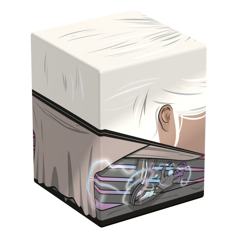 Magic: The Gathering Tezzeret Deck-Box von Ultimate Guard, weißes Design mit Charakterillustration.