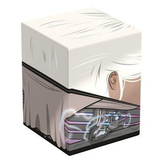 Magic: The Gathering Tezzeret Deck-Box von Ultimate Guard, weißes Design mit Charakterillustration.