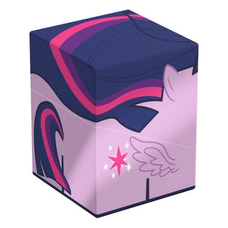 Twilight Sparkle Sammelbox von Ultimate Guard, lila mit pinkem Design, zur Aufbewahrung von TCG-Decks.