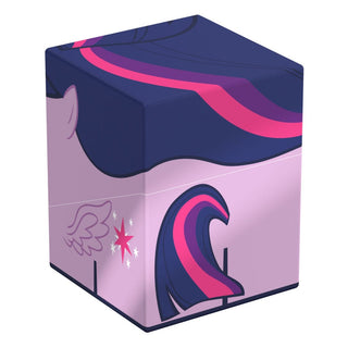 Twilight Sparkle Sammelbox von Ultimate Guard, lila mit Mähne und Sternmotiv, für TCG-Decks und Sammlerstücke.
