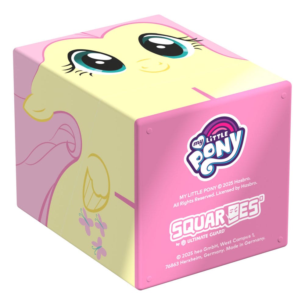 My Little Pony Fluttershy Squaroe Deck-Box von Ultimate Guard, rosa-gelb, für TCG-Decks und Sammlerstücke.