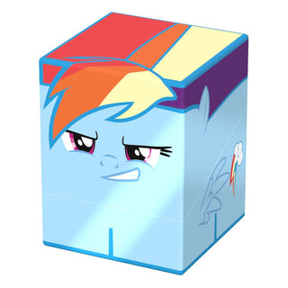 Rainbow Dash Squaroe Deck-Box von Ultimate Guard, My Little Pony Design, blau mit Regenbogenmuster.