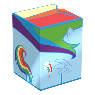 Bunte Squaroe-Box mit Rainbow Dash-Design aus My Little Pony "Friendship is Magic" für TCG-Decks.