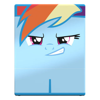 Squaroes Rainbow Dash Deck-Box, My Little Pony Design, blau mit Regenbogenmuster, für TCG-Zubehör und Sammlerstücke.