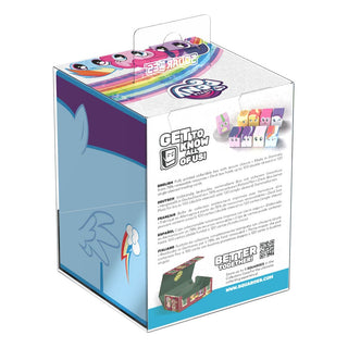 Squaroes Squaroe My Little Pony Rainbow Dash Deck-Box, bunte Verpackung mit Regenbogen-Design und Produktinformationen.