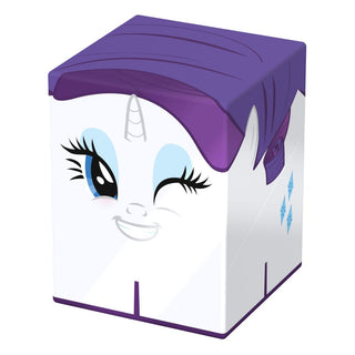 Squaroes Squaroe My Little Pony Rarity Deck-Box, weiß-lila, lächelndes Gesicht, für TCG-Sammlungen.