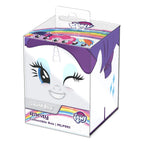 My Little Pony Rarity Sammelbox, weiß mit lila Details, für TCG-Decks und Zubehör.