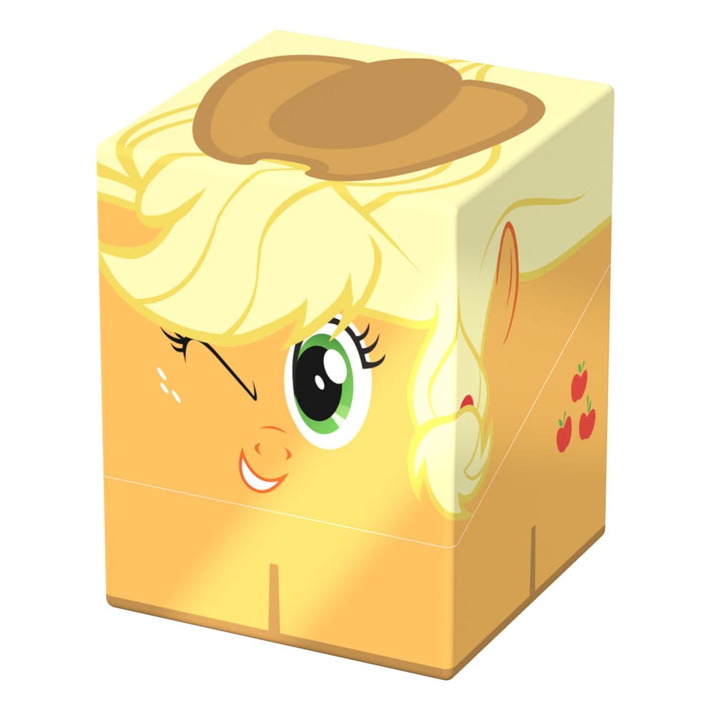 Squaroes Squaroe Apple Jack Deck-Box, My Little Pony Design, gelb mit Apfelmotiv, für TCG-Decks und Sammlerstücke.