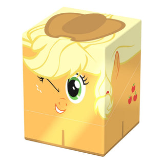 Squaroes Squaroe Apple Jack Deck-Box, My Little Pony Design, gelb mit Apfelmotiv, für TCG-Decks und Sammlerstücke.