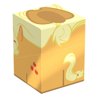 Squaroes Squaroe My Little Pony Apple Jack Deck-Box, gelb mit Apfelmotiven, für TCG-Decks und Sammlerstücke.