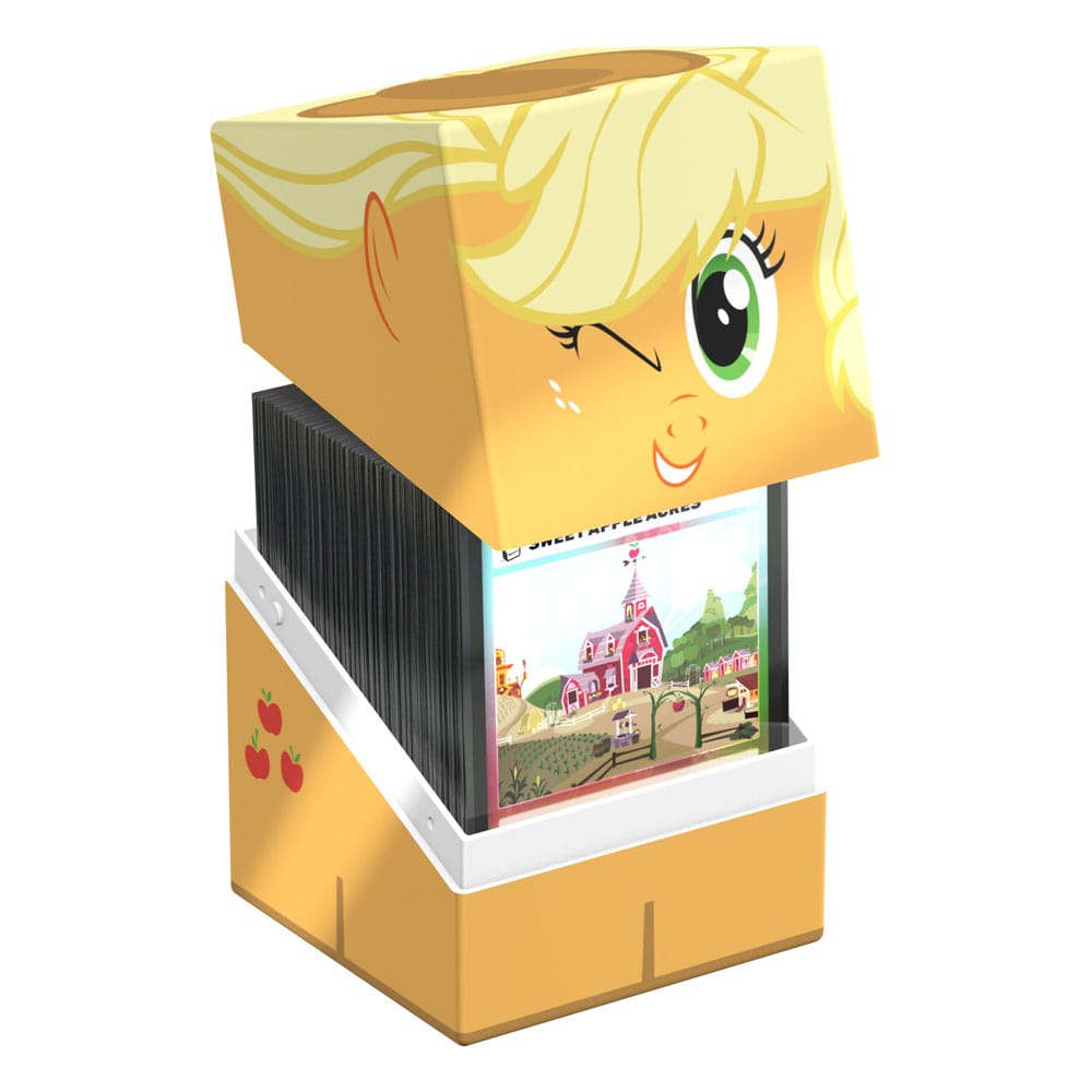 Squaroes Squaroe My Little Pony Apple Jack Deck-Box, gelb, mit Apple Jack-Motiv, für TCG-Decks und Sammlerstücke.