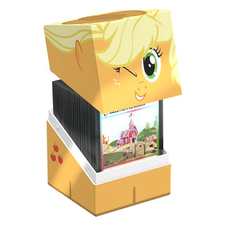 Squaroes Squaroe My Little Pony Apple Jack Deck-Box, gelb, mit Apple Jack-Motiv, für TCG-Decks und Sammlerstücke.
