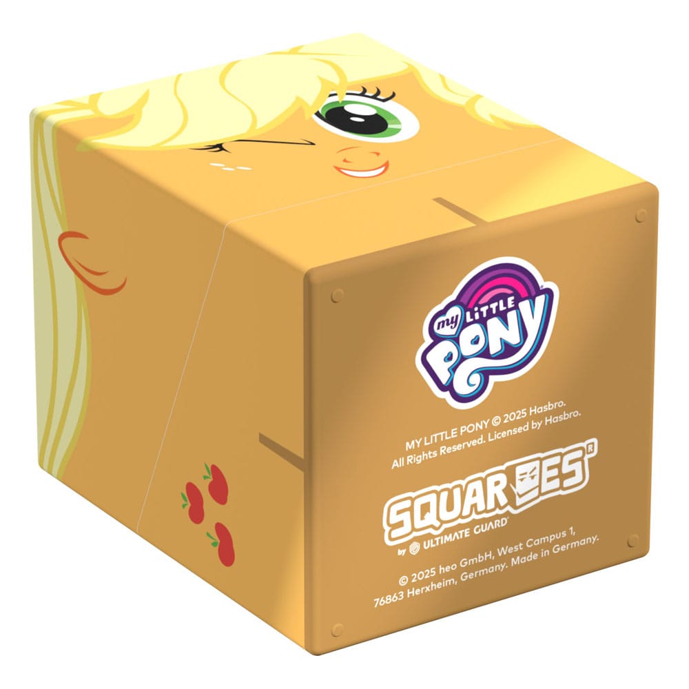 My Little Pony Apple Jack Squaroe Deck-Box, gelb, mit Apfelmotiv und Logo, von Ultimate Guard.
