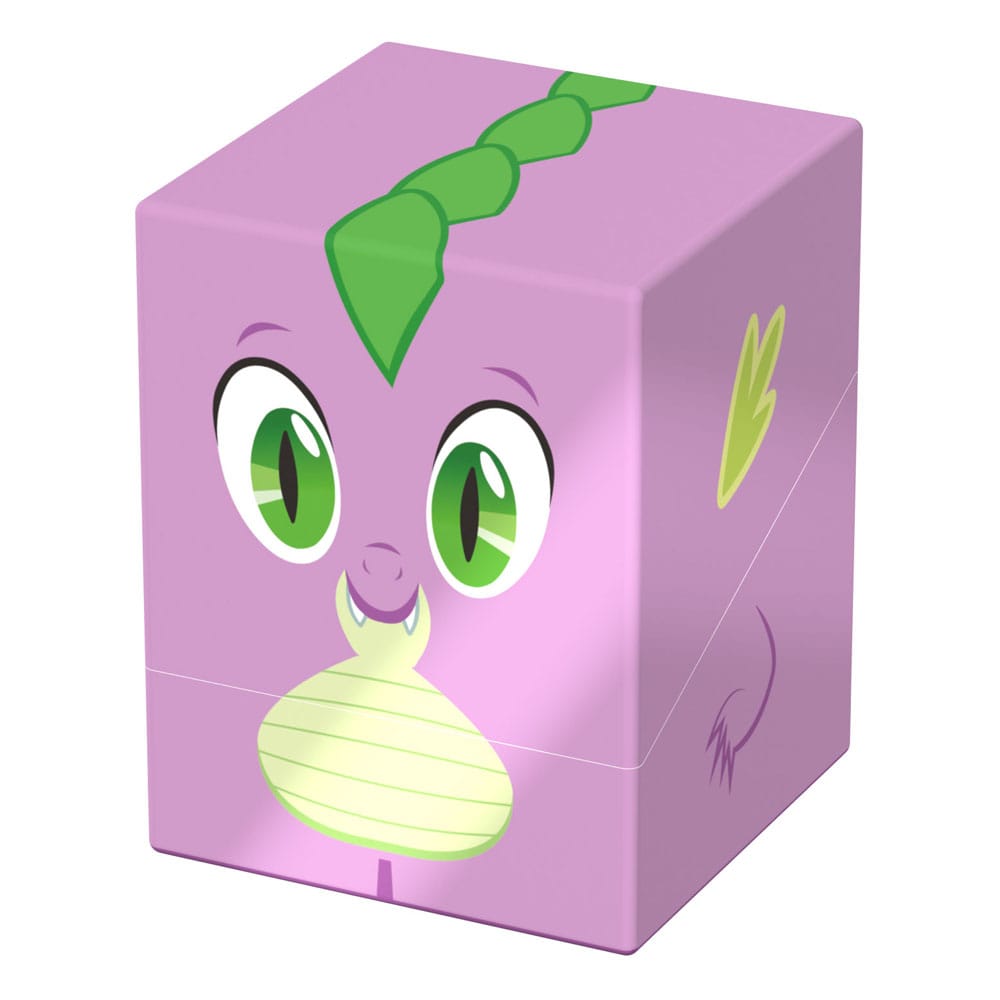 Lila Squaroe-Box mit Spike-Design aus My Little Pony, ideal für TCG-Decks und Sammlerstücke.
