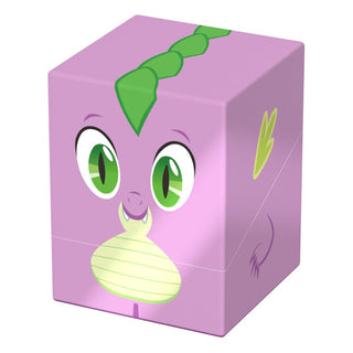 Lila Squaroe-Box mit Spike-Design aus My Little Pony, ideal für TCG-Decks und Sammlerstücke.