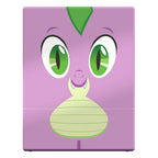 Lila Squaroe Box mit Spike-Motiv aus My Little Pony, geeignet für TCG-Decks und Sammlerstücke.