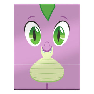 Lila Squaroe Box mit Spike-Motiv aus My Little Pony, geeignet für TCG-Decks und Sammlerstücke.