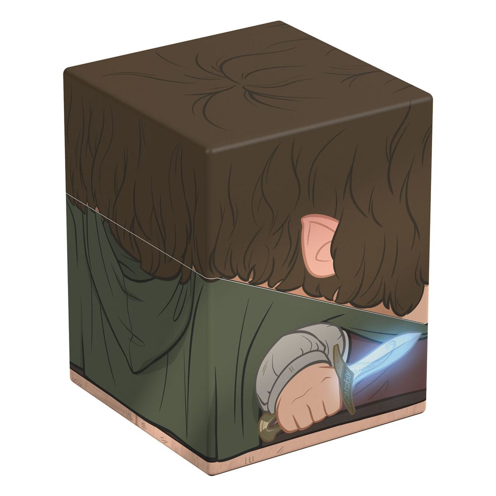 Sammelbare Box mit Frodo-Design aus Herr der Ringe, ideal für TCG-Decks und Sammlerstücke.