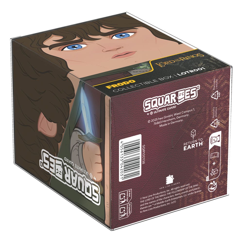 Squaroes Frodo Sammelbox von Ultimate Guard, Herr der Ringe Edition, zur Aufbewahrung von TCG-Decks und Sammlerstücken.