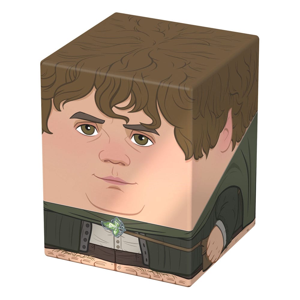 Deck-Box mit Sam-Motiv aus "Herr der Ringe", quadratisches Design, von Ultimate Guard, ideal für TCG-Decks.