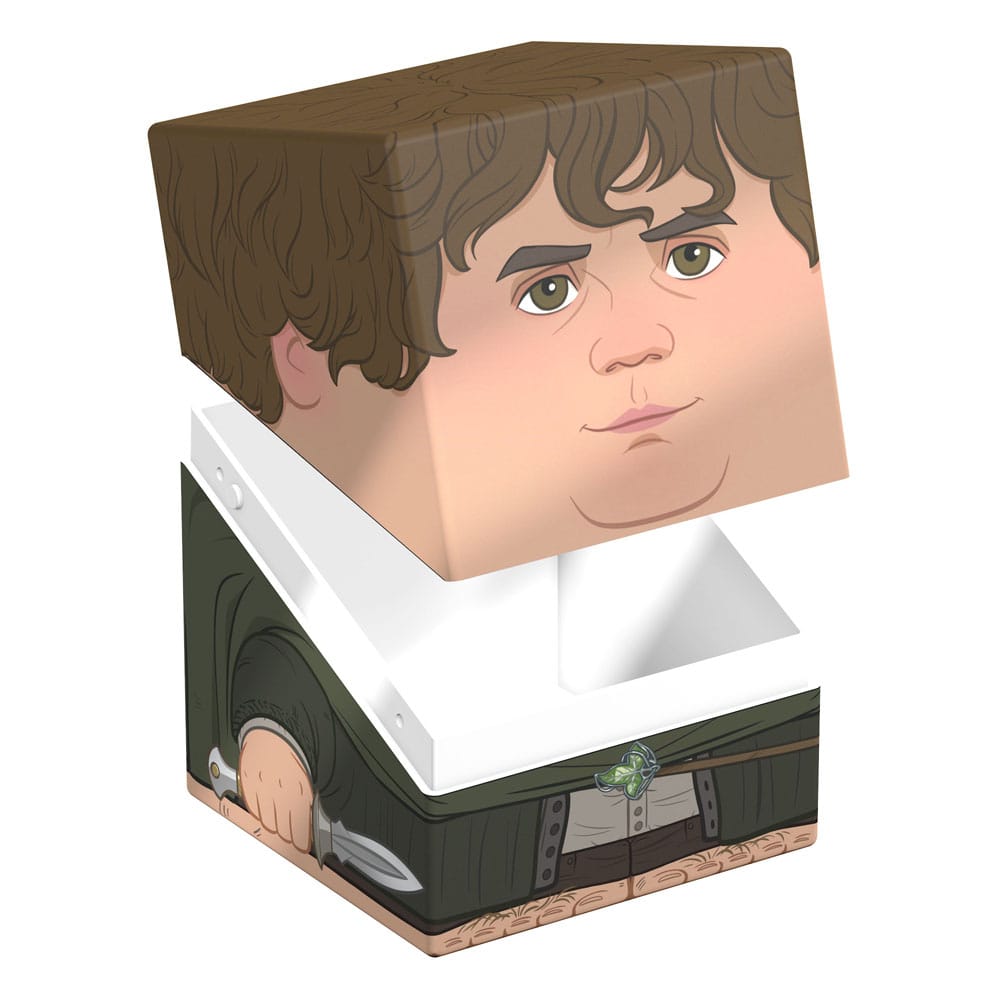 Deck-Box "Sam Squaroe" von Ultimate Guard, Herr der Ringe Edition, würfelförmig, für TCG-Decks und Sammlerstücke.