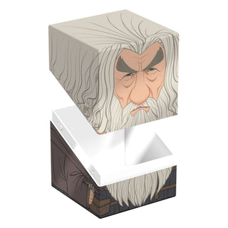 Sammelbox mit Gandalf-Motiv aus Herr der Ringe, geeignet für TCG-Decks und Sammlerstücke.