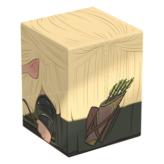 Sammelbox mit Legolas-Design aus Herr der Ringe, ideal für TCG-Decks und Sammlerstücke.