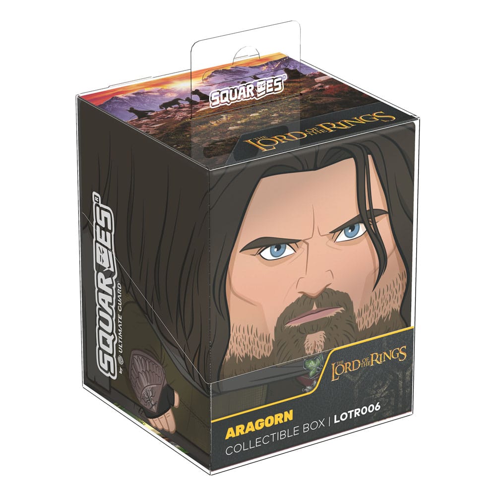 Sammlbare Aragorn Deck-Box aus der The Lord of the Rings Edition, für bis zu 100 Spielkarten, umweltfreundlich.