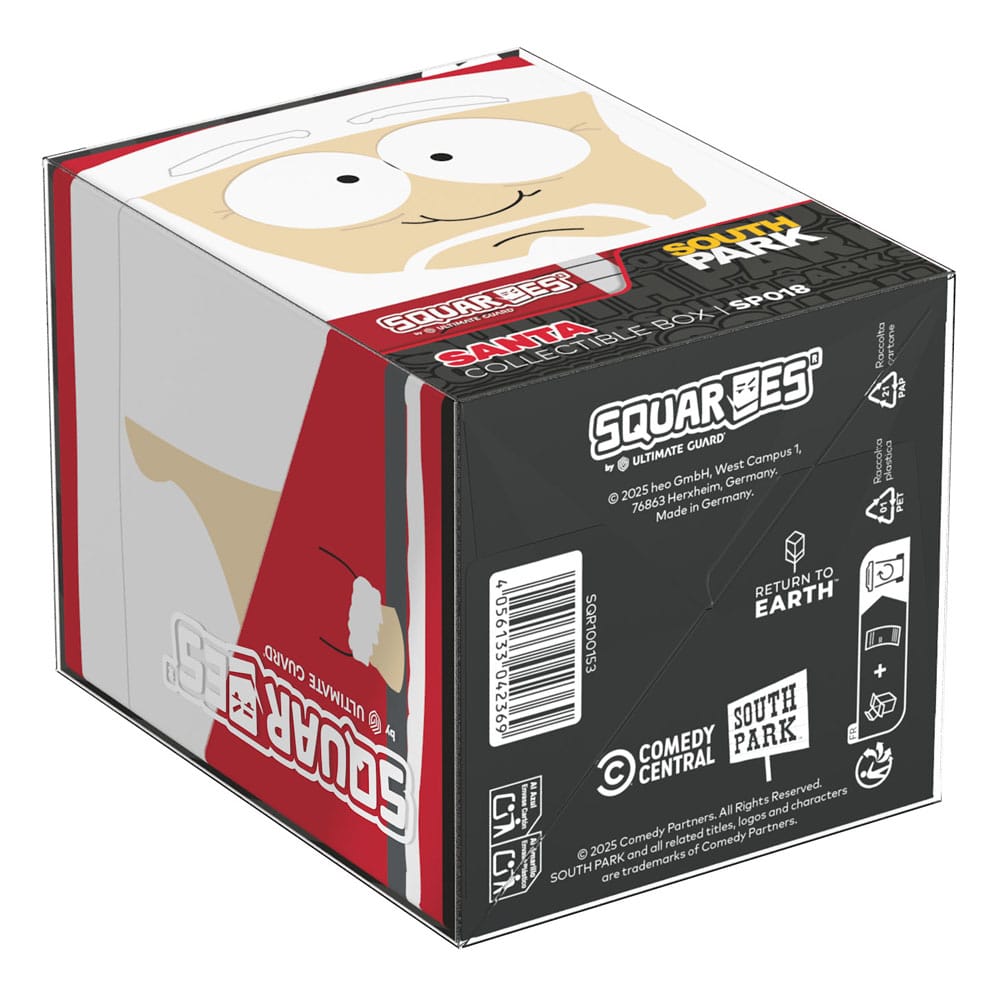 Squaroes South Park™ SP018 Santa Box von Ultimate Guard für TCG-Decks, mit Santa-Design, 100 Karten Kapazität.