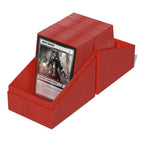 Rote Ultimate Guard Boulder Deck Box 133+ mit Karten, nachhaltiges Design.