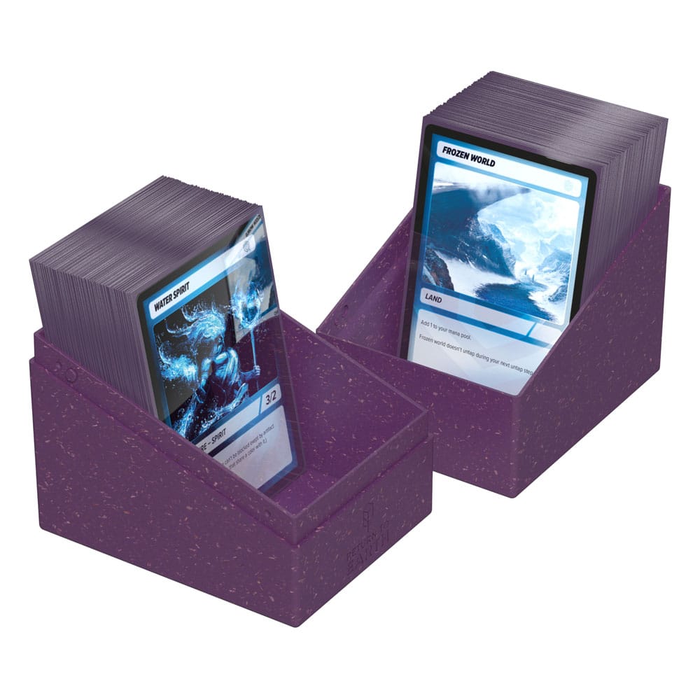 Violette Ultimate Guard Boulder Deck Box 133+ mit Karten, nachhaltig, für Standardgröße.